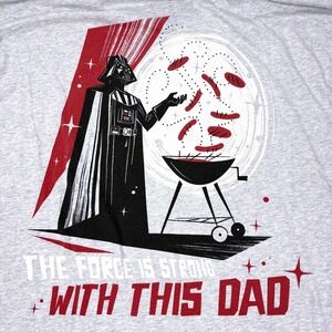 RSVLTS Star Wars The Force is Strong with This Dad T Shirt Mens 4XL Darth Vader